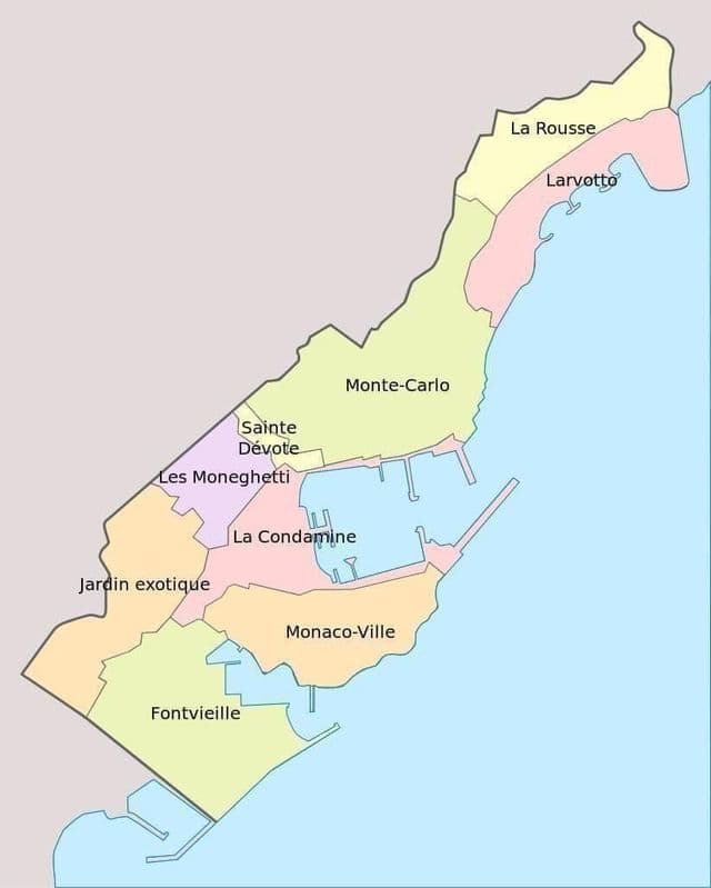 Mappa del quartiere di Monaco