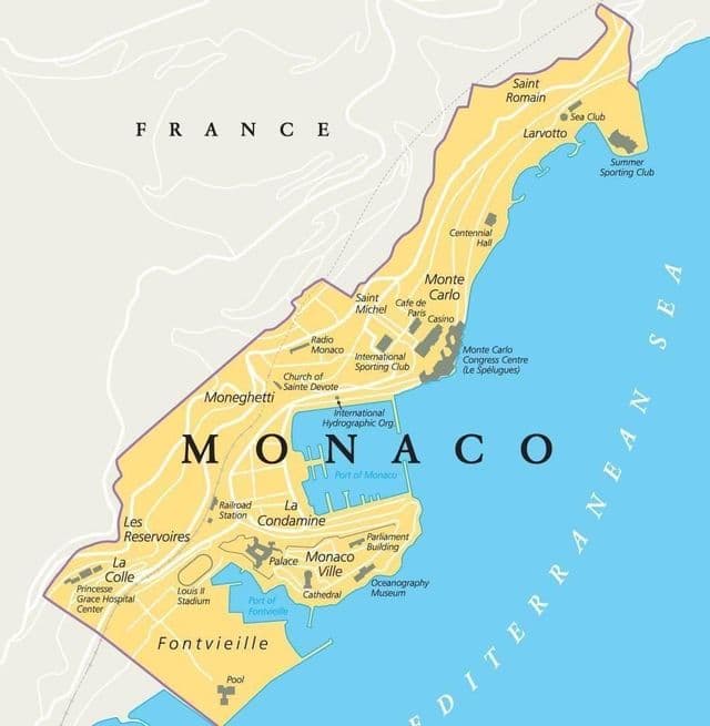 Mappa della città di Monaco