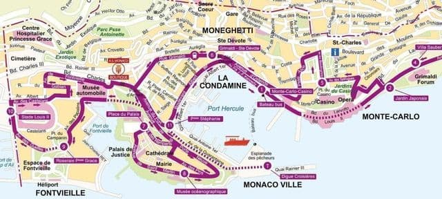Monaco mappa Big Bus