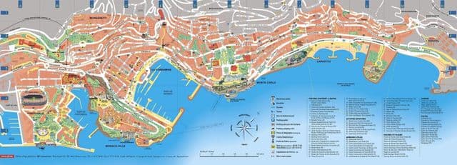 Mappa turistica di Monaco