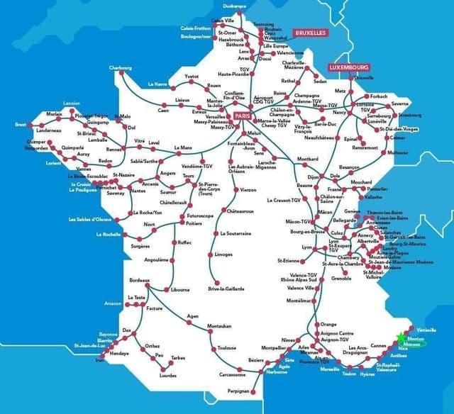 Mappa delle stazioni ferroviarie di Monaco