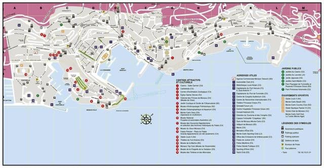 Mappa dei tour a piedi di Monaco